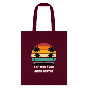 Tap into your inner depths - Tote Bag - burgundy - Front