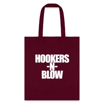 Hookers -N- Blow - Tote Bag - burgundy - Front