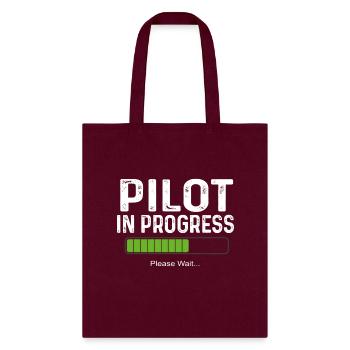 Pilot In Progress Please Wait Future Pilot Student - Tote Bag - burgundy - Front