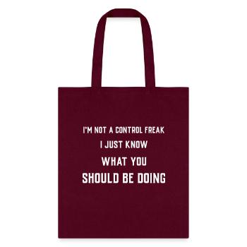 Control Freak - Tote Bag - burgundy - Front