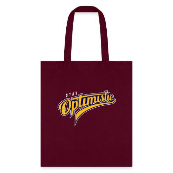 Stay Optimistic - Tote Bag - burgundy - Front