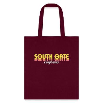 Retro South Gate California - Tote Bag - burgundy - Front