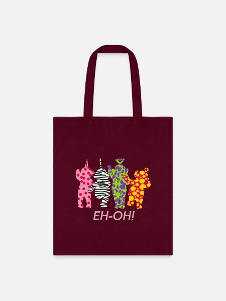 Teletubbies Eh-Oh! Cool Design With Funky Patterns - Tote Bag - burgundy