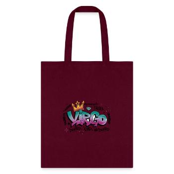 Virgo Graffiti Zodiac Art - Tote Bag - burgundy - Front