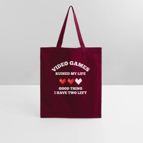 Video Games Ruined My Life (2 Hearts Left) - Tote Bag