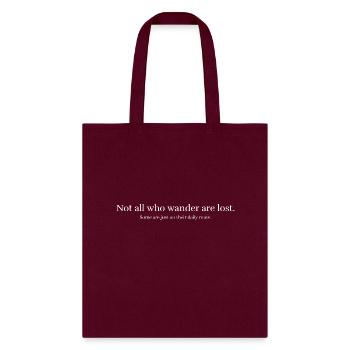 Some are just on their daily route - Tote Bag - burgundy - Front