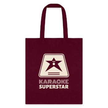 Karaoke Superstar - Tote Bag - burgundy - Front