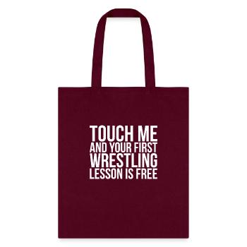 Funny Wrestling Wrestling Coach Sports - Tote Bag - burgundy - Front