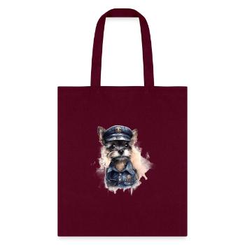 Puppy Police Dog - Tote Bag - burgundy - Front