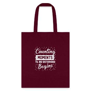 Sister Counting Moments - Tote Bag - burgundy - Front