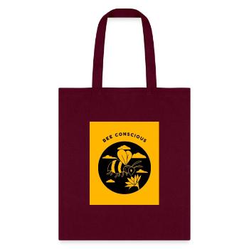 t shirt maker with an ecology pun - Tote Bag - burgundy - Front