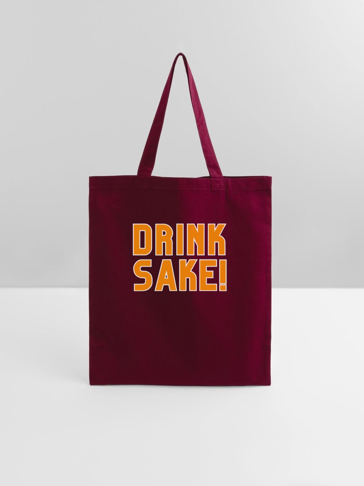 Drink Sake! - Tote Bag - burgundy - Front