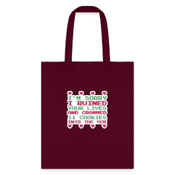 I m Sorry - Tote Bag - burgundy - Front