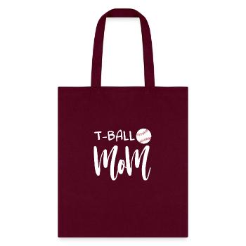 T-Ball Mom Ball - Tote Bag - burgundy - Front