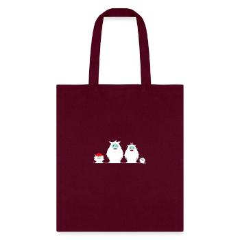 Yeti Family - Tote Bag - burgundy - Front