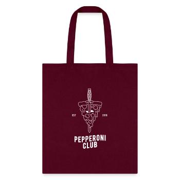 "Slice & Dagger" - Tote Bag - burgundy - Front