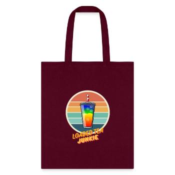 Loaded Tea Junkie - Tote Bag - burgundy - Front