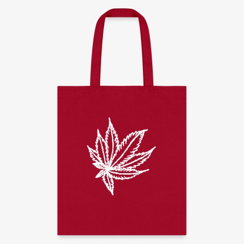 white leaf w/myceliaX.com logo - Tote Bag
