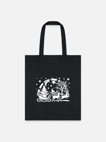 Santa's Train - Tote Bag - black