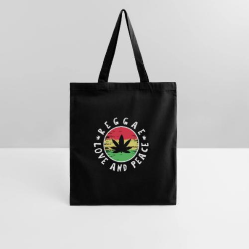 Reggae love and peace circular logo, iconic theme - Sac fourre-tout