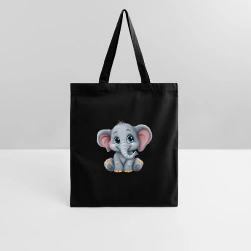 Sweet Cartoon Baby Elephant with Big Eyes - Tote Bag