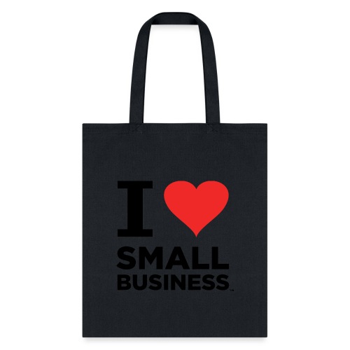 I Heart Small Business (Black & Red) - Tote Bag