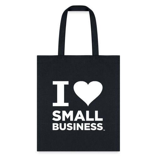 I Heart Small Business Logo (All White) - Tote Bag