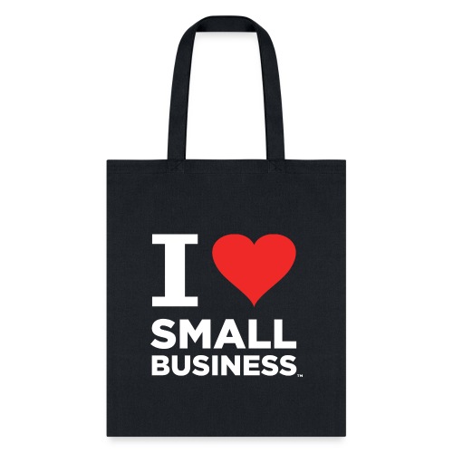 I Heart Small Business Logo (Red & White) - Tote Bag