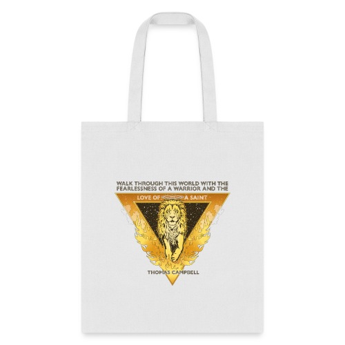 Lion Saint Gold front - White back - Tote Bag