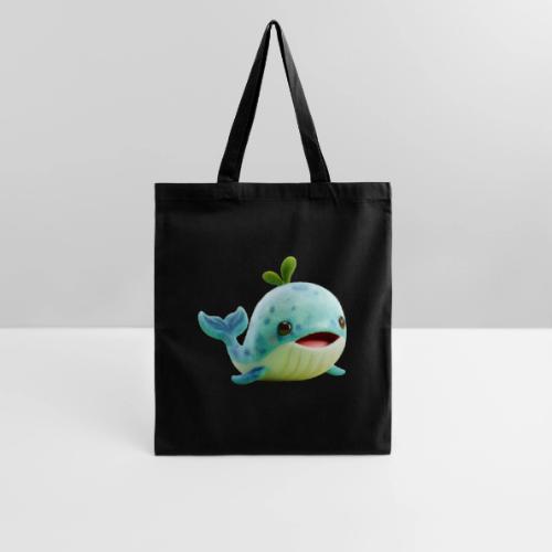 Playful Green-Blue Baby Whale - Tote Bag