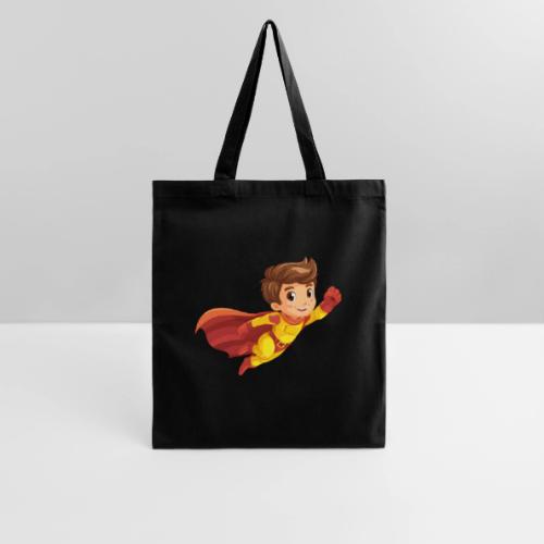 Cheerful Cartoon Superhero Boy Flying High - Tote Bag