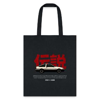 Toyota AE86 Drift Icon | Black Shirt Edition - Tote Bag - black - Front