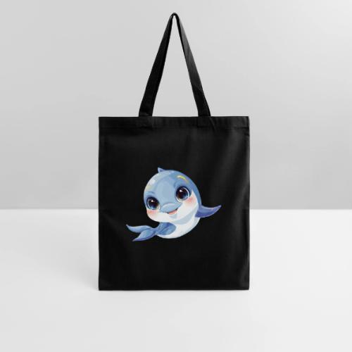 Joyful Blue-White Baby Dolphin - Tote Bag