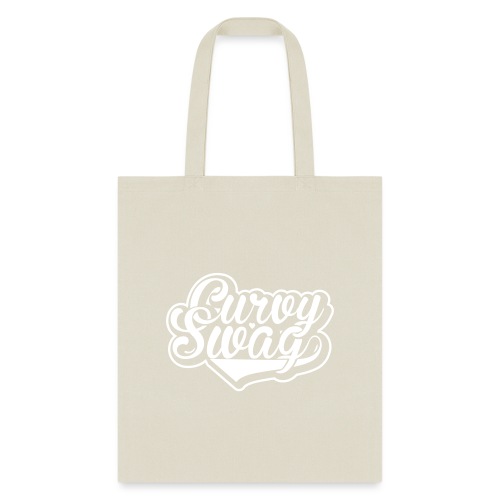 Curvy Swag Reversed Out Design - Tote Bag