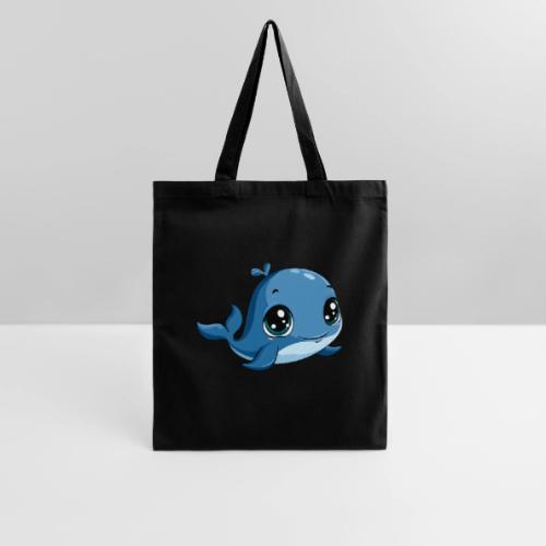 Smiling Blue Baby Whale - Tote Bag