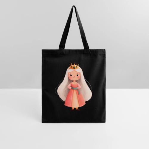Cute Cartoon Little Princess with Long Hair - Tote Bag