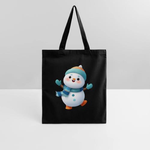 Joyful Cartoon Snowman Arms Up - Tote Bag