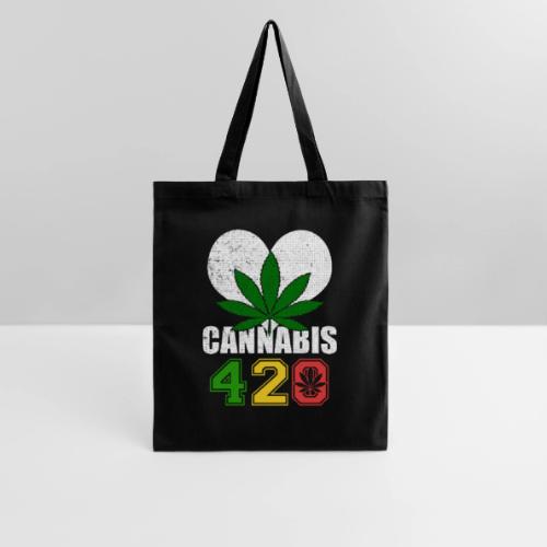 Sidesplitting 420 Love Herb Weed Marijuana Design - Tote Bag