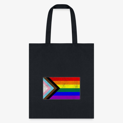 Distressed Progress LGBTQ Pride Flag - Tote Bag