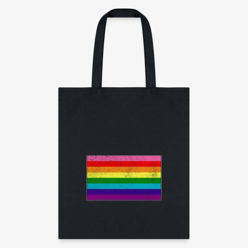 Distressed Original LGBT Gay Pride Flag - Tote Bag