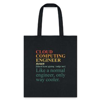 Cloud Computing Engineer Definition Retro Computer - Tote Bag - black - Front