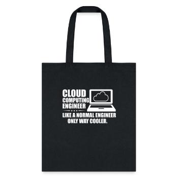 Cloud Computing Engineer Definition Retro Computer - Tote Bag - black - Front