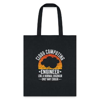 Cloud Computing Engineer Definition Retro Computer - Tote Bag - black - Front