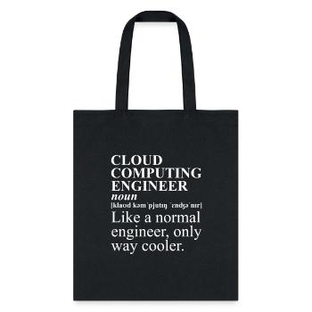 Cloud Computing Engineer Definition Retro Computer - Tote Bag - black - Front