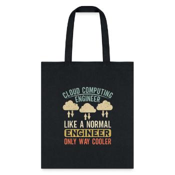 Cloud Computing Engineer Definition Retro Computer - Tote Bag - black - Front