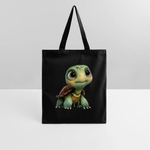 Adorable Cartoon Baby Turtle with Big Eyes - Tote Bag