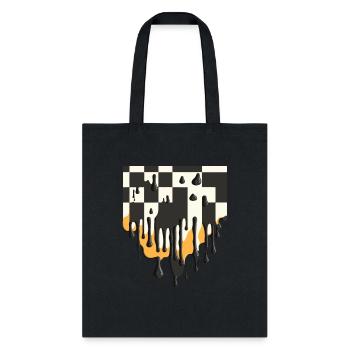 Melting Checkerboard - Tote Bag - black - Front