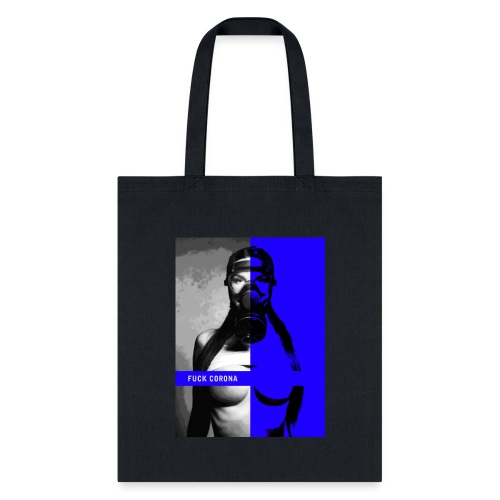 masked girl blue - FUCK CORONA 4 dark clothes - Tote Bag