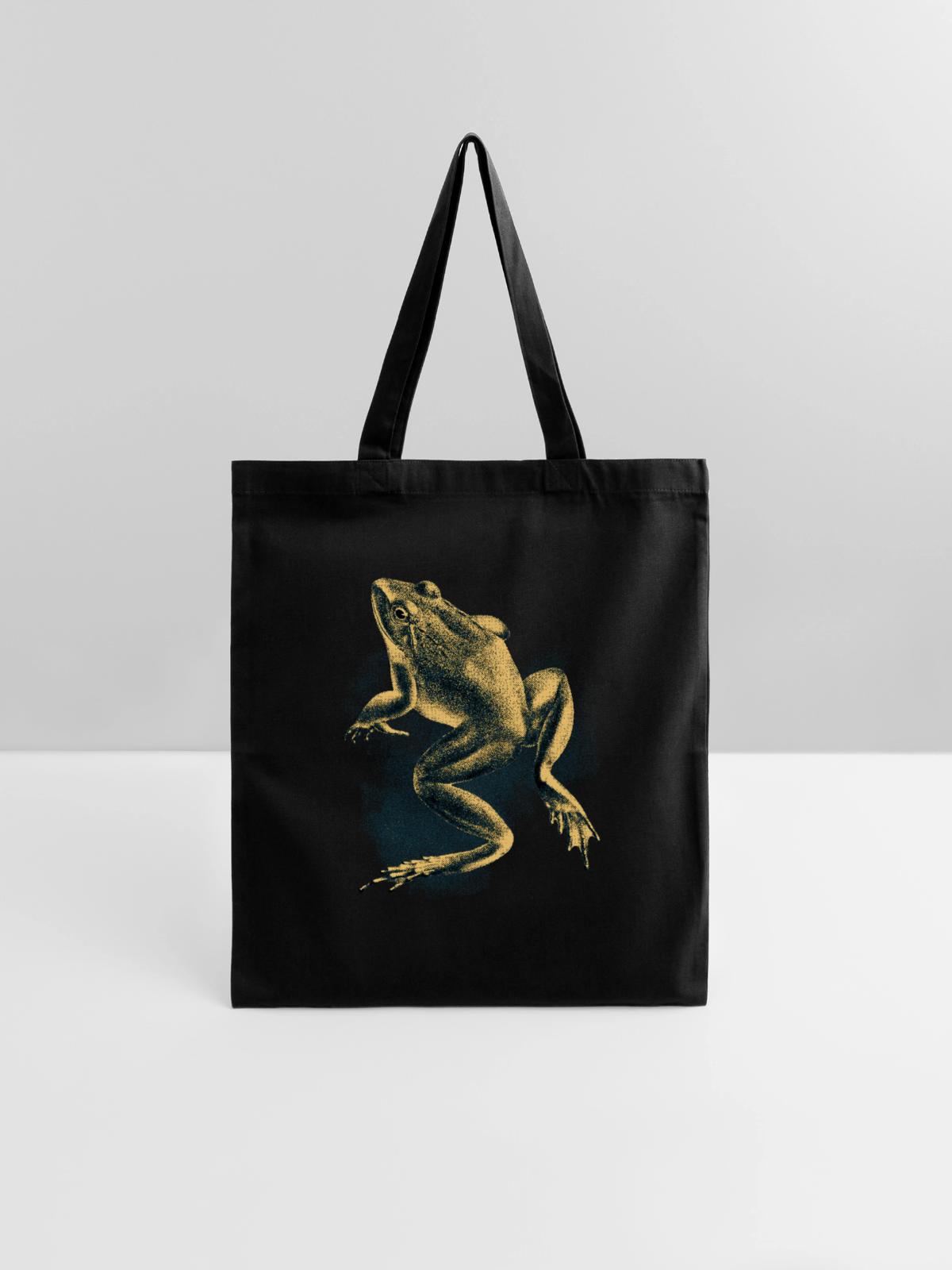 Frog Halftone Dots - Tote Bag - black - Front
