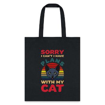 I Have My Plans With My Russian Blue Cat - Tote Bag - black - Front